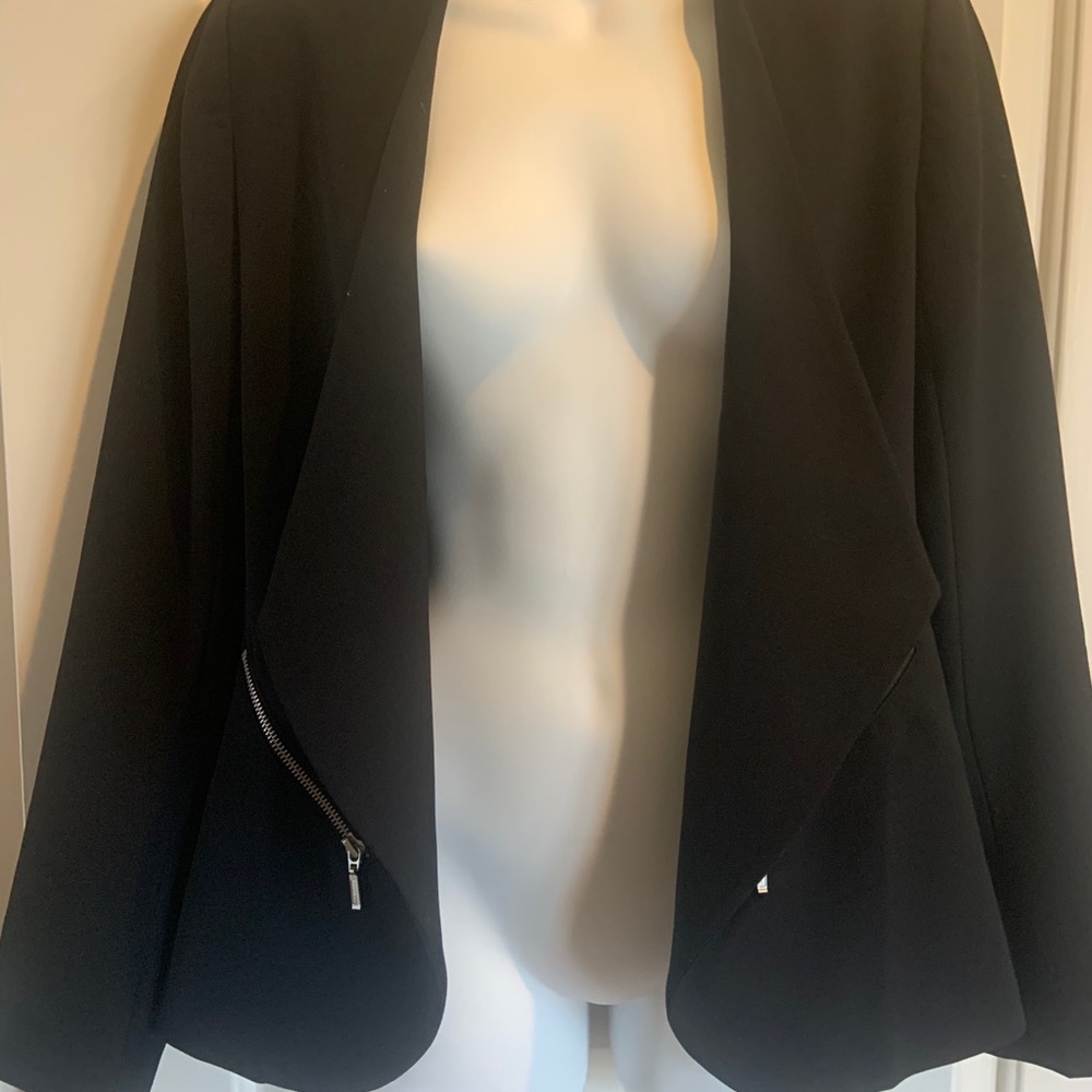 Trouve draped black blazer Sz S
